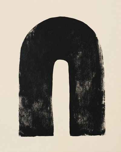 Monochrome Arch Abstract Print. poster