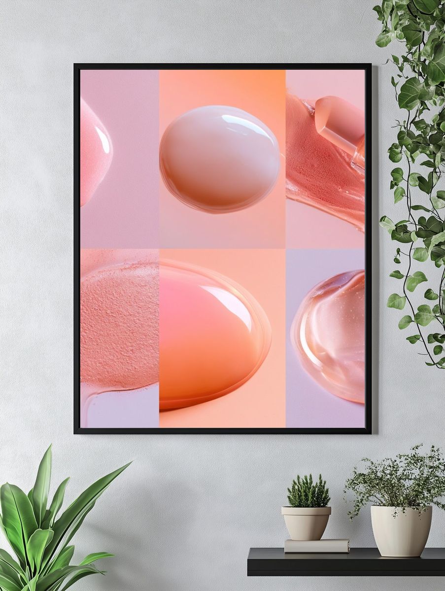 Pastel Cosmetic Texture Abstract Poster. — room view 4