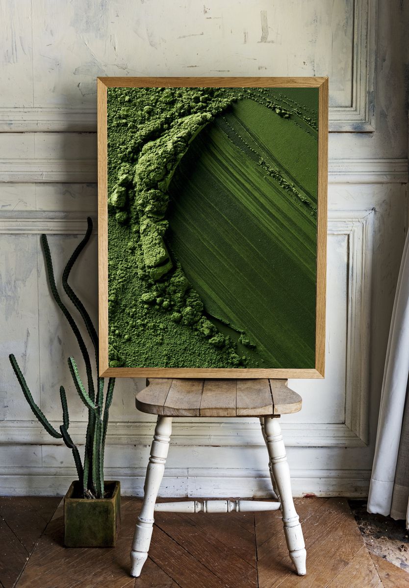 Emerald Texture Abstract Poster. room preview