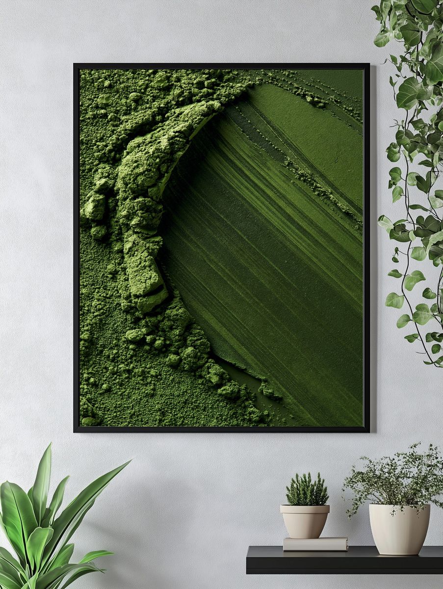 Emerald Texture Abstract Poster. — room view 4