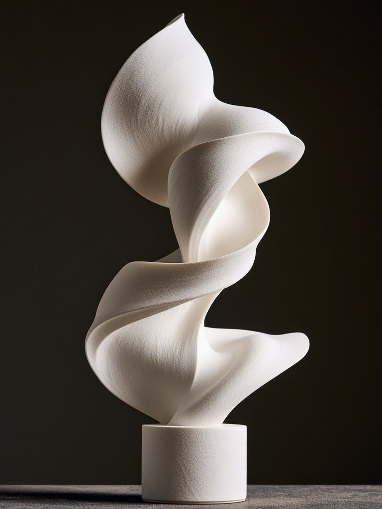 Abstract White Sculpture Poster. poster detail