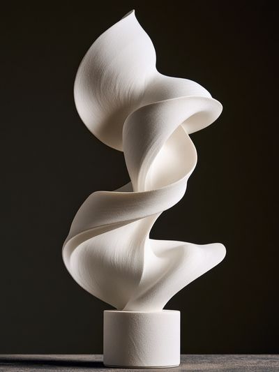 Abstract White Sculpture Poster. poster