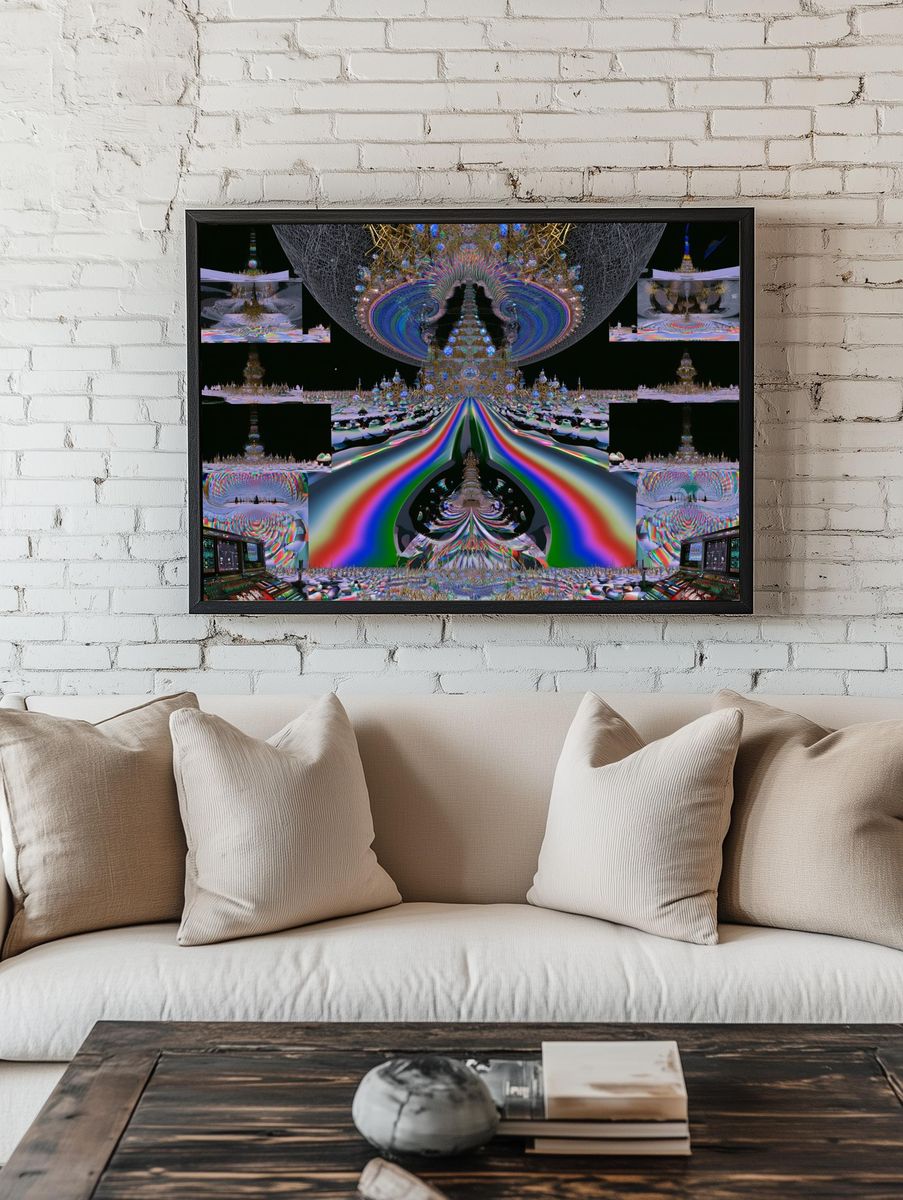 Psychedelic Temple Dreamscape Poster. room preview
