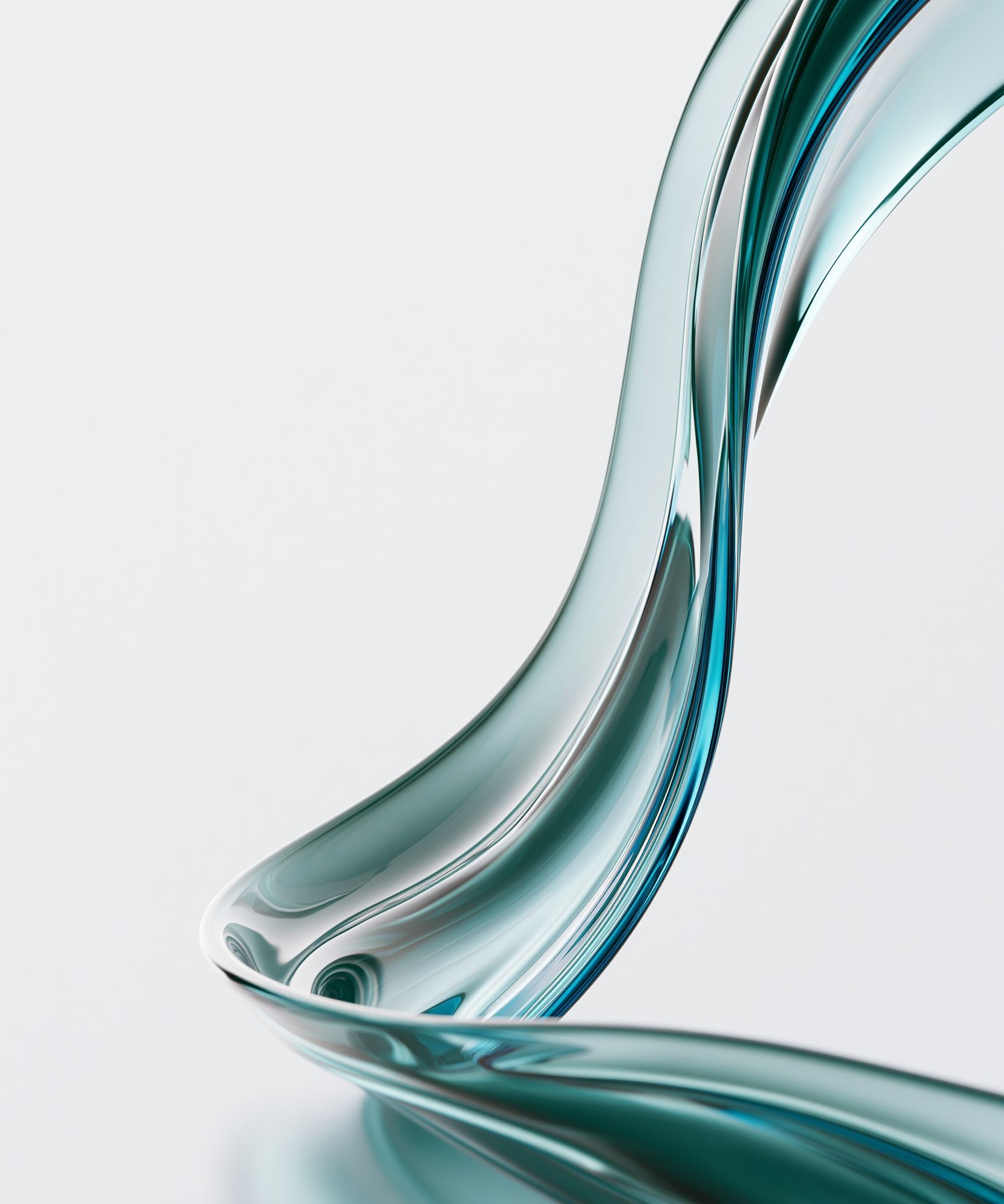 Glass Wave Abstract Print. poster detail