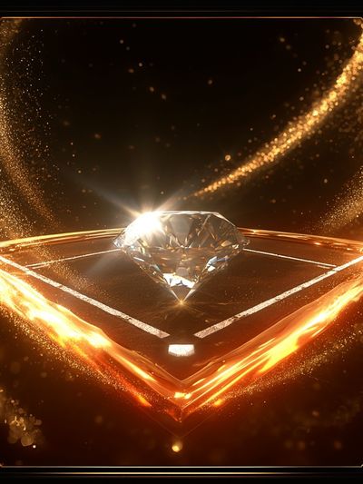 Diamond Glow Abstract Poster. poster
