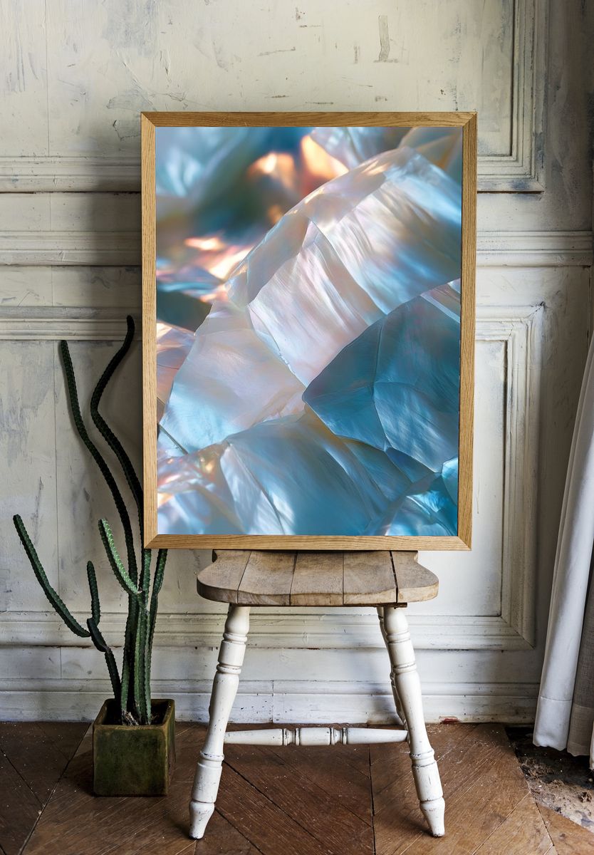 Iridescent Crystal Abstract Poster. — room view 1
