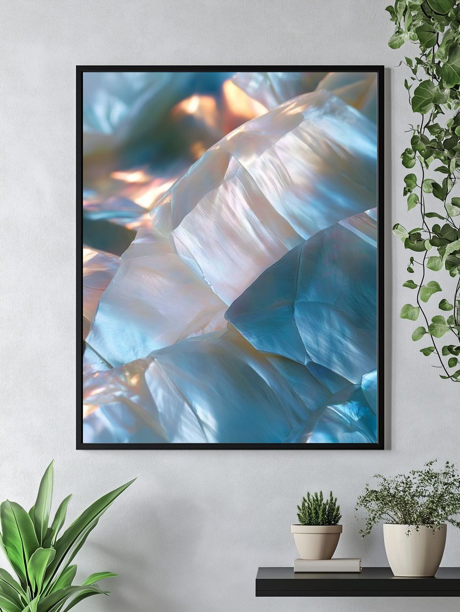 Iridescent Crystal Abstract Poster. — room view 4