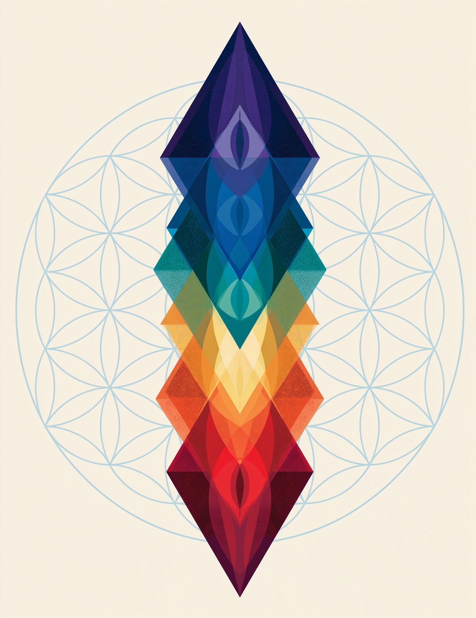 Sacred Geometry Prism Poster. poster — abstract art