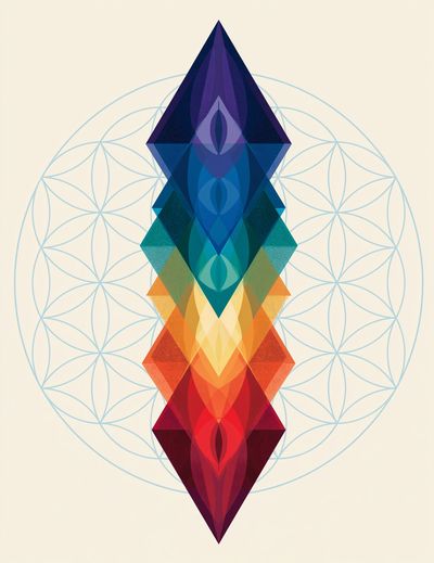 Sacred Geometry Prism Poster. poster