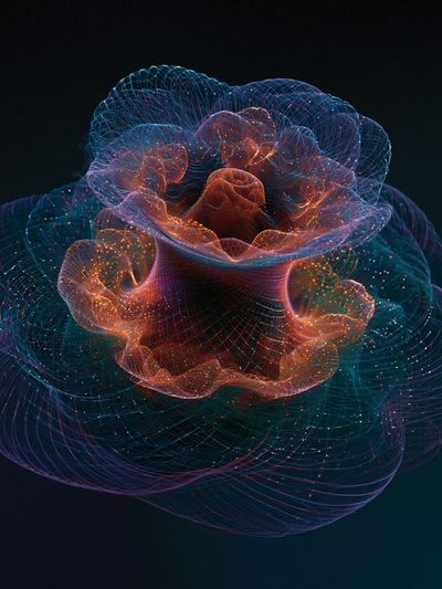 Neon Bloom Abstract Poster. poster