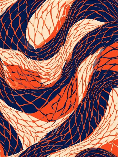 Abstract Wave Mesh Poster. poster