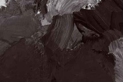 Black oil paint strokes textured. poster print