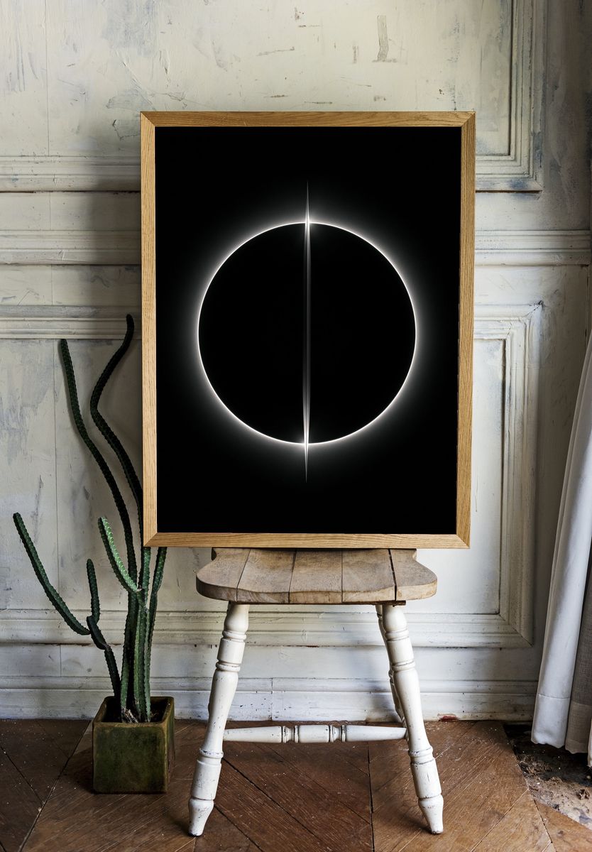 Eclipse Halo Abstract Poster. room preview