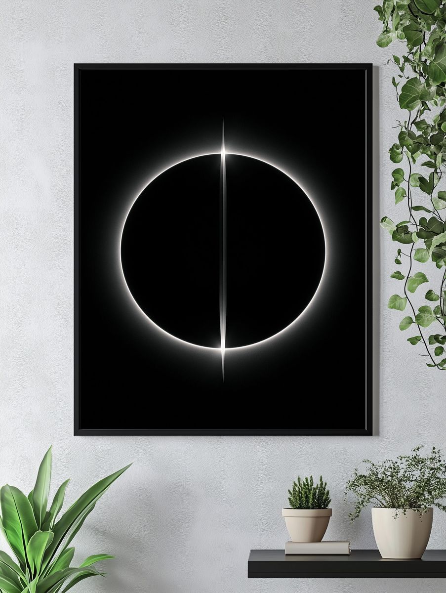 Eclipse Halo Abstract Poster. — room view 4