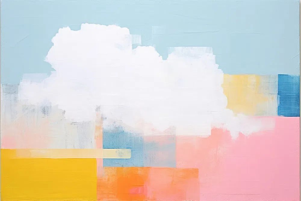 Pastel Cloud Abstract Poster. poster — abstract art