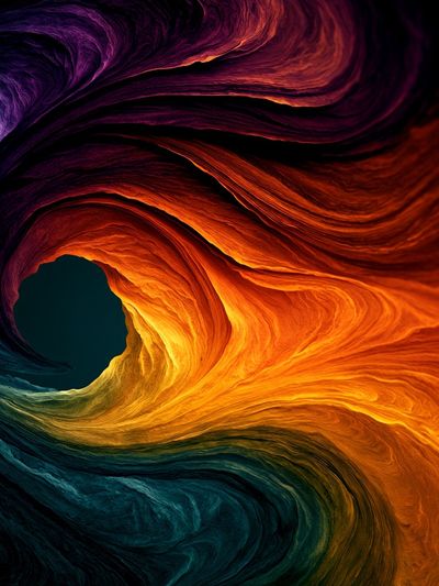 Vibrant Color Wave Abstract Poster. poster
