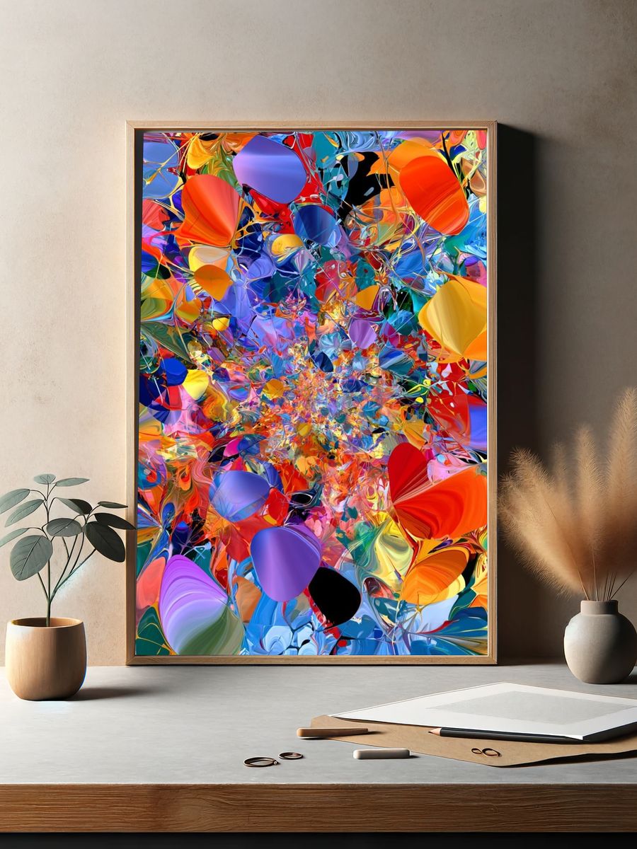Chromatic Burst Abstract Poster. — room view 2