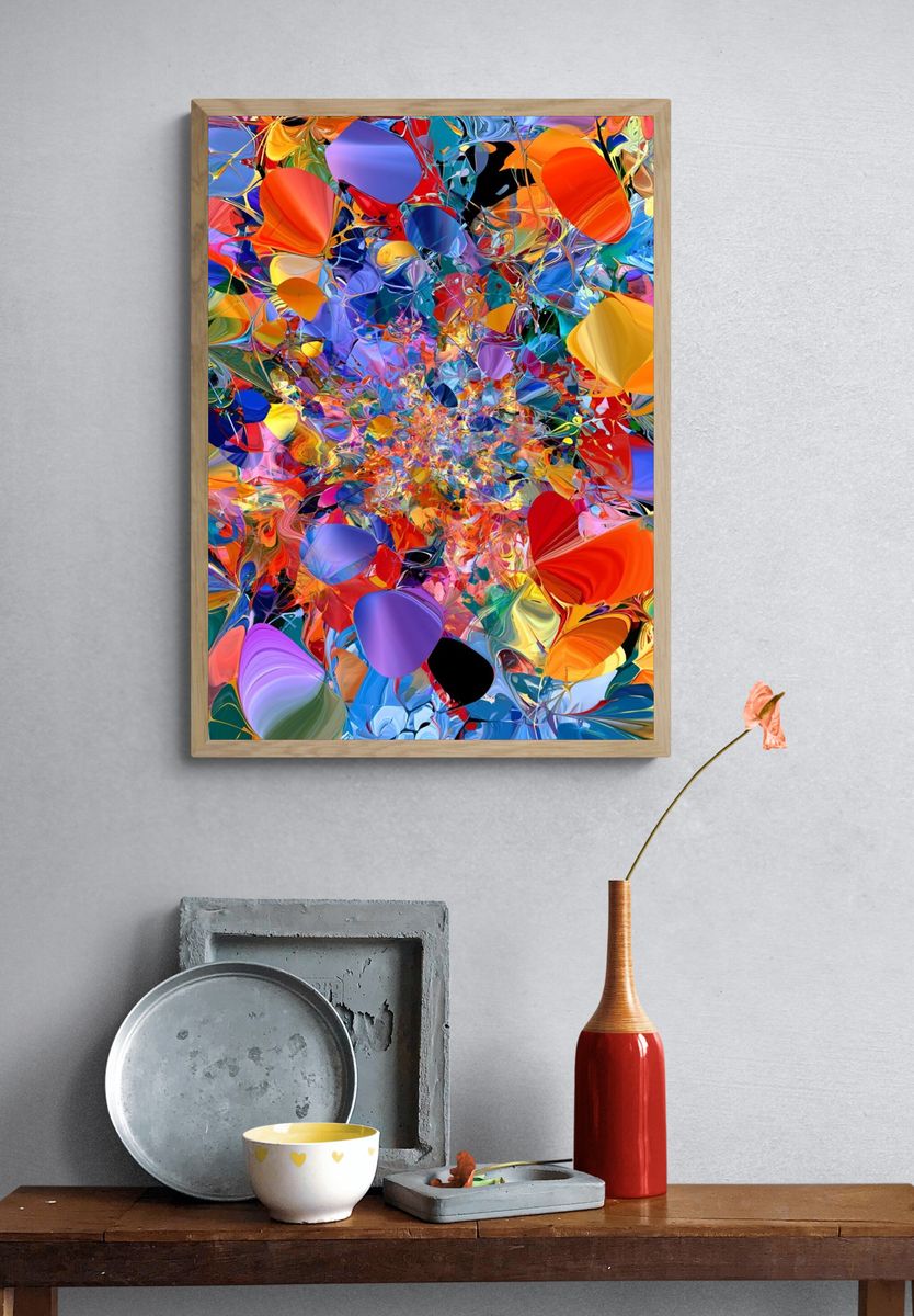 Chromatic Burst Abstract Poster. — room view 3