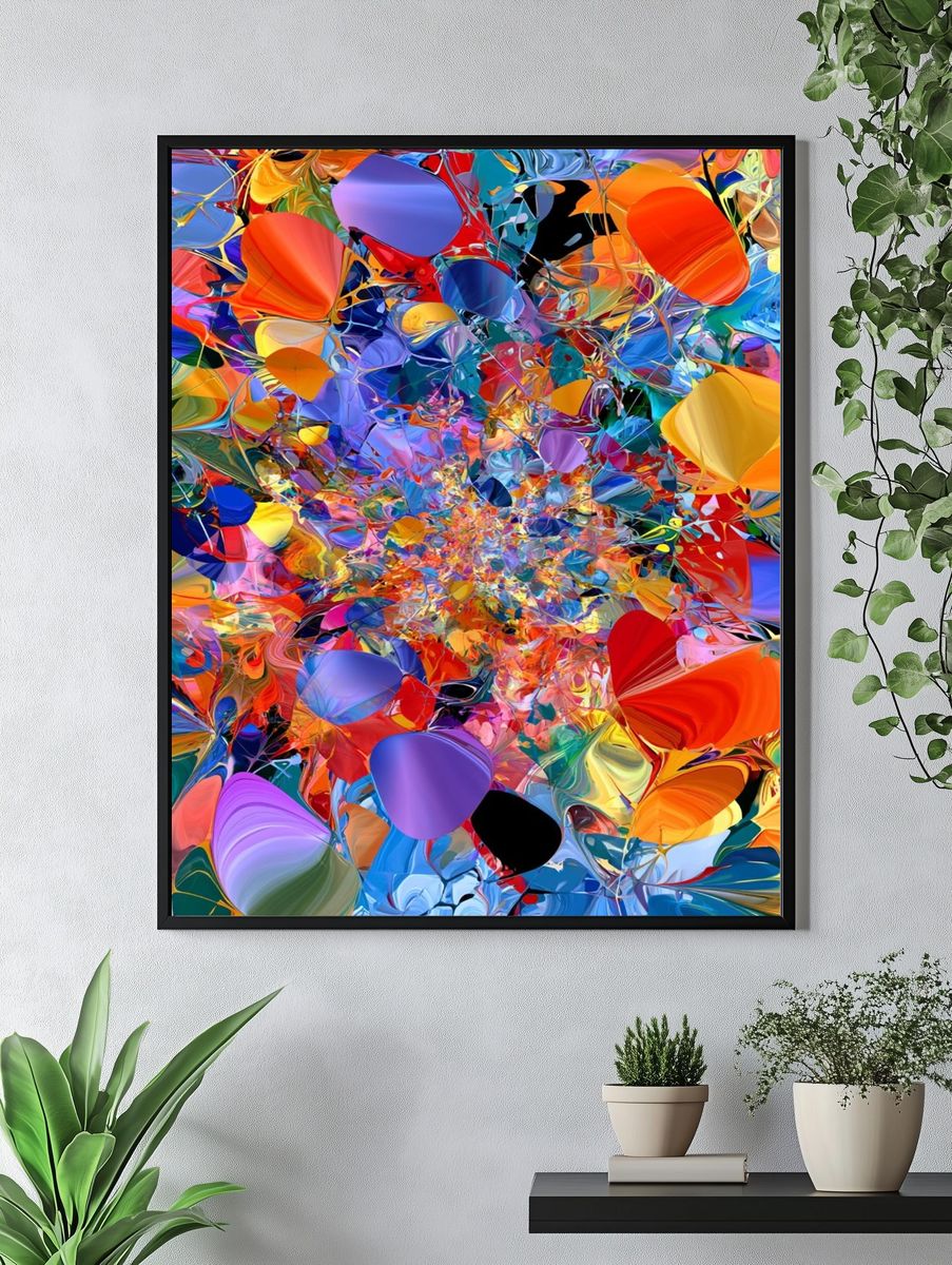 Chromatic Burst Abstract Poster. — room view 4