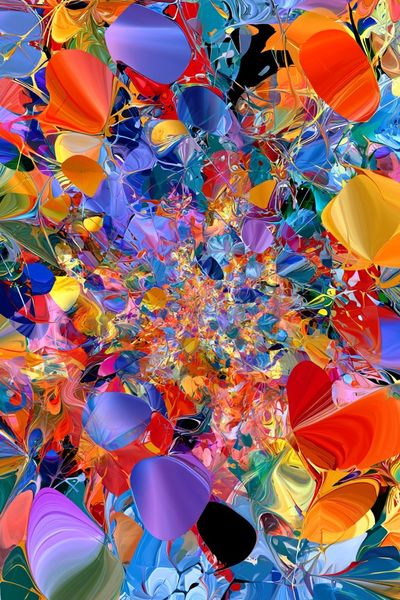 Chromatic Burst Abstract Poster.