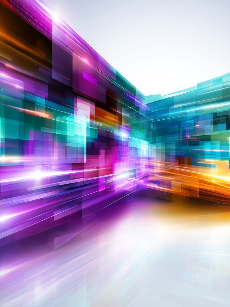 Neon Motion Abstract Poster. poster detail