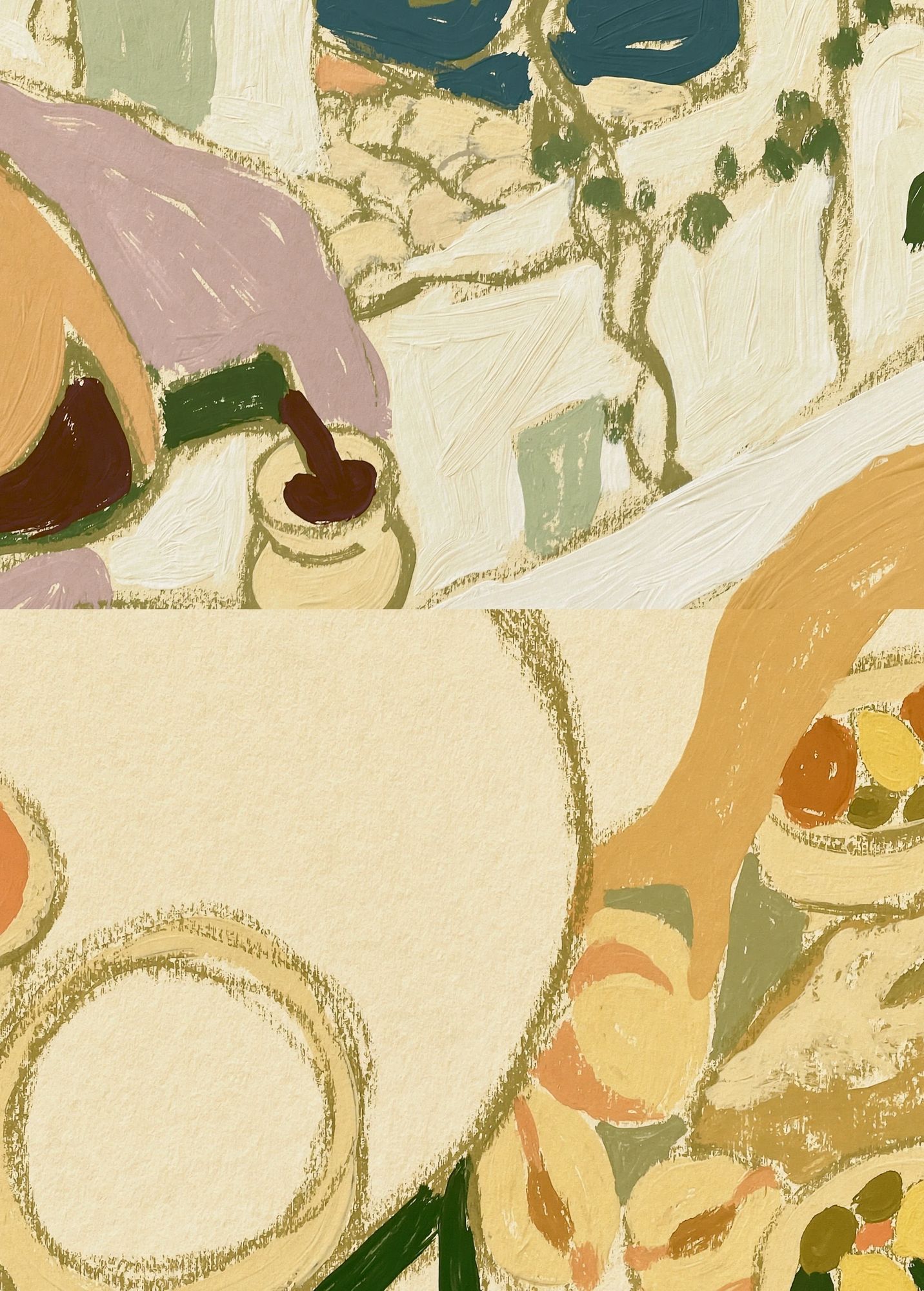 Pastel Abstract Brushwork Poster. poster detail