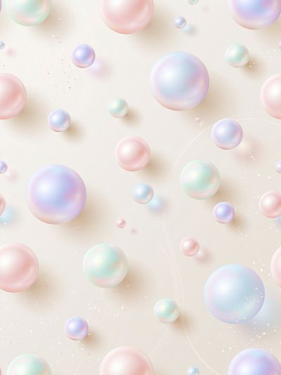 Pastel Bubble Dream Abstract Poster. poster