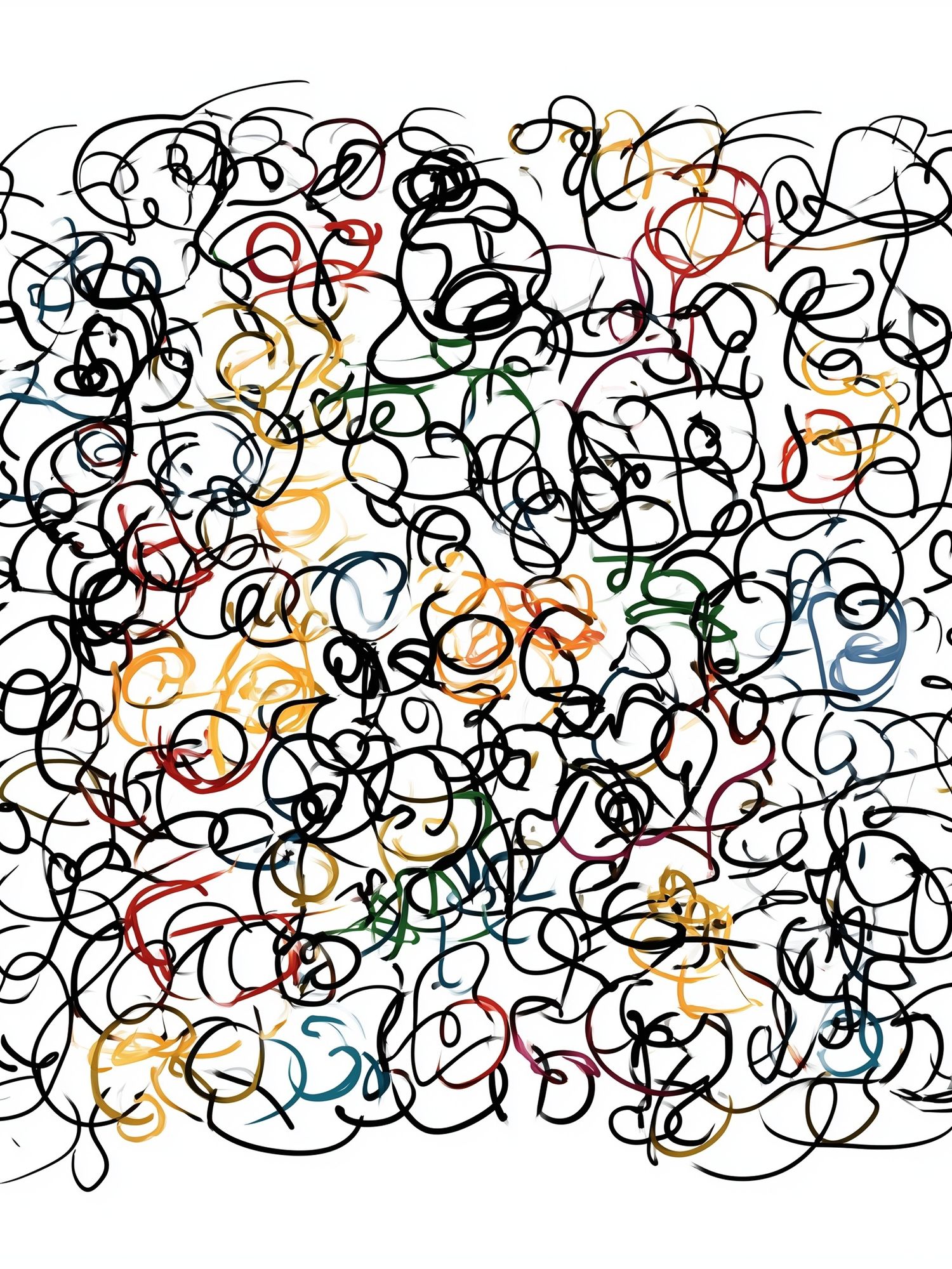 Abstract Scribble Color Poster. poster detail