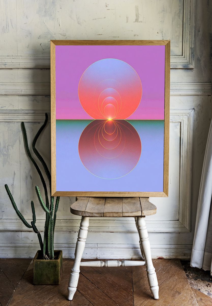 Radiant Orb Abstract Poster. room preview