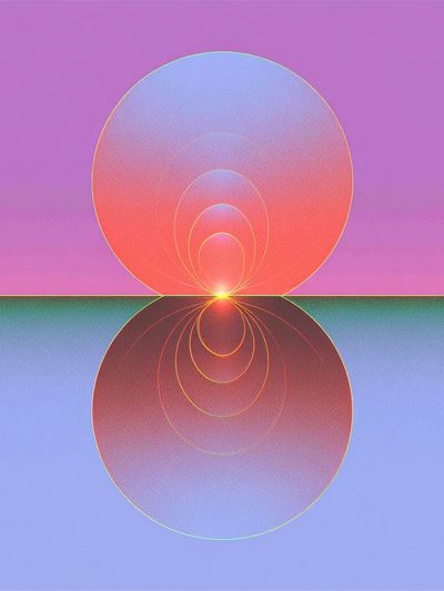Radiant Orb Abstract Poster. poster print