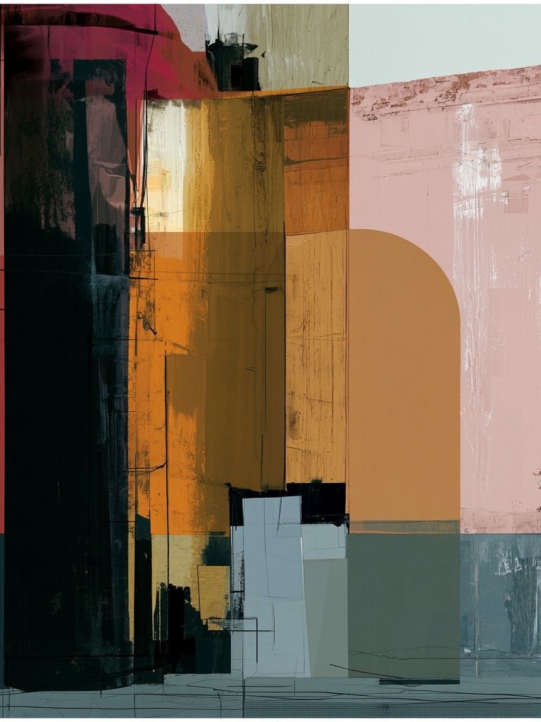 Color Block Abstract Poster. poster — abstract art