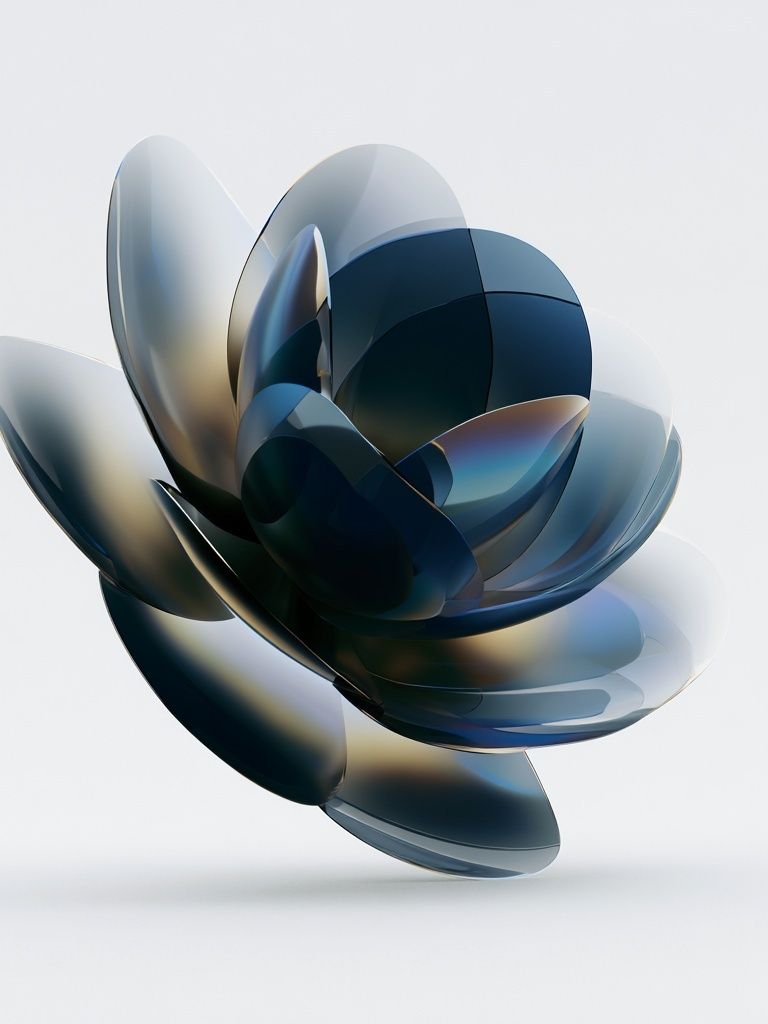 Glass Petal Abstract Poster. poster — abstract art