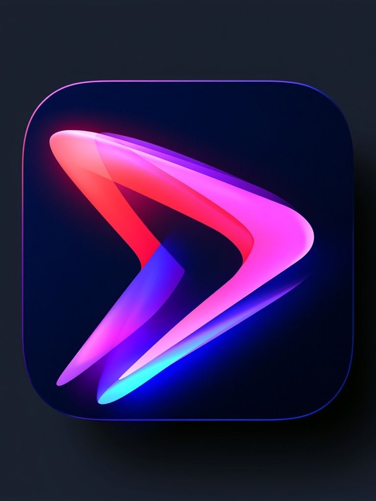 Neon Ribbon Abstract Poster. poster detail