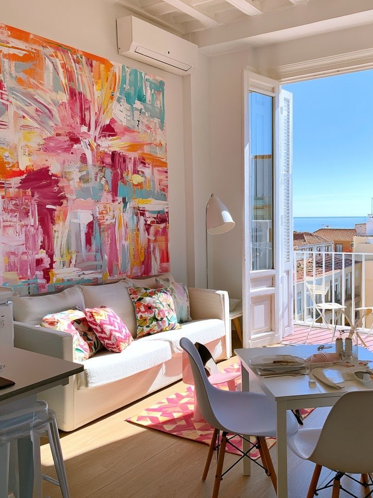 Pink Abstract Interior Poster. poster detail