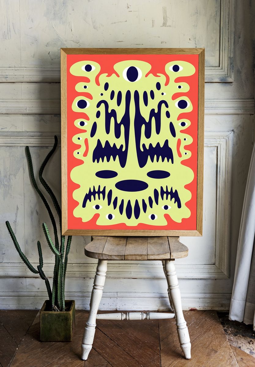 Psychedelic Eye Abstract Poster room preview