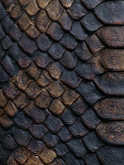 Dragon Scale Texture Abstract Print. poster