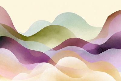 Pastel Abstract Landscape Poster. poster