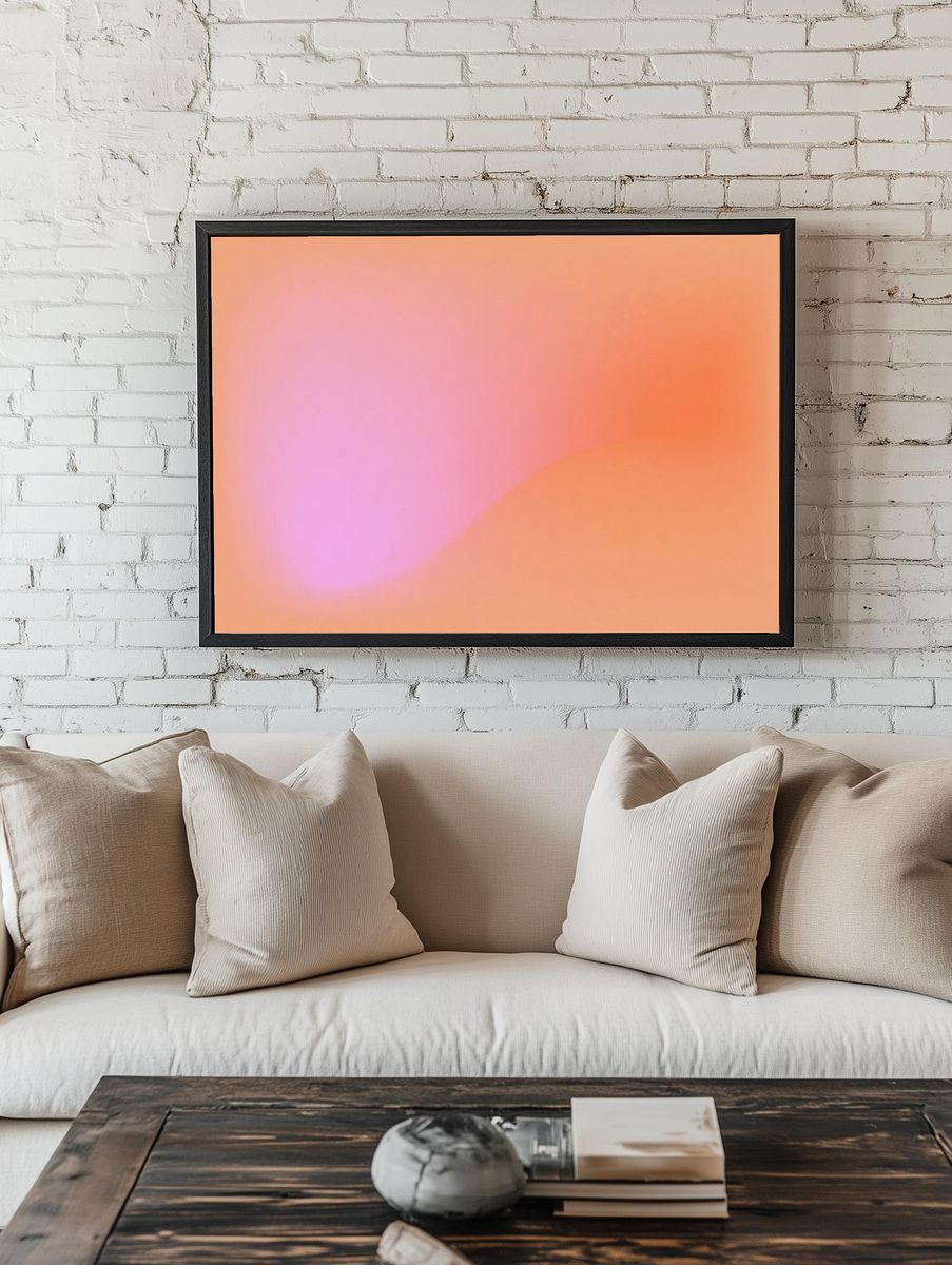 Blur gradient abstract pink orange. room preview