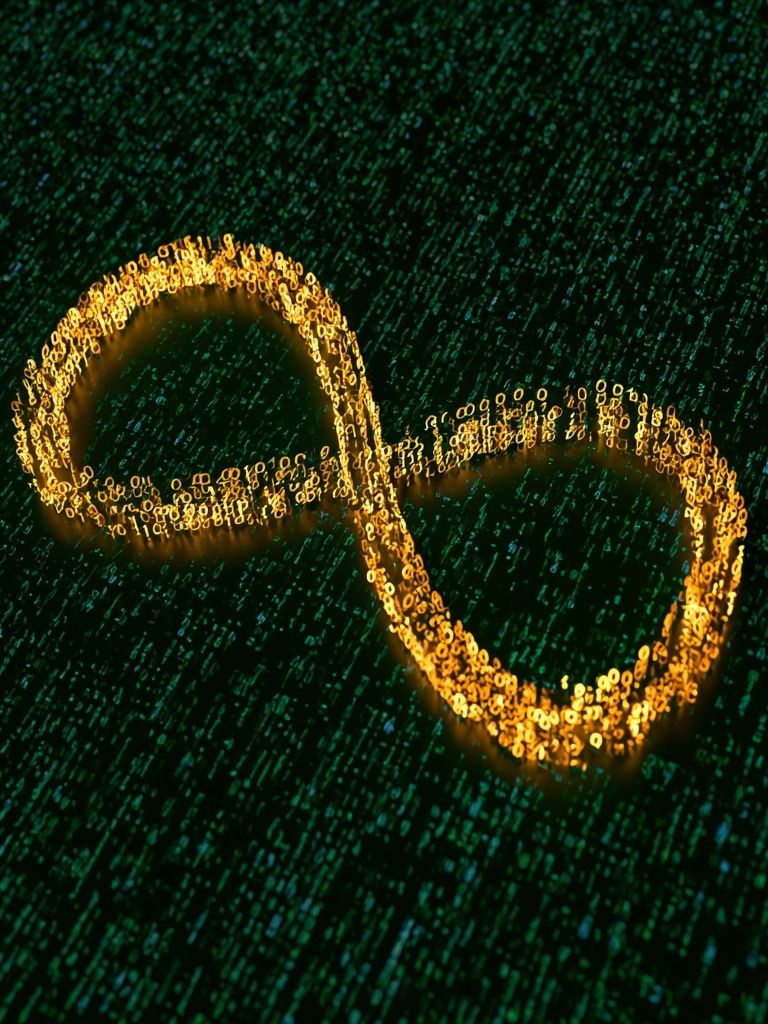 Golden Infinity Abstract Poster. poster — abstract art