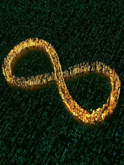 Golden Infinity Abstract Poster. poster