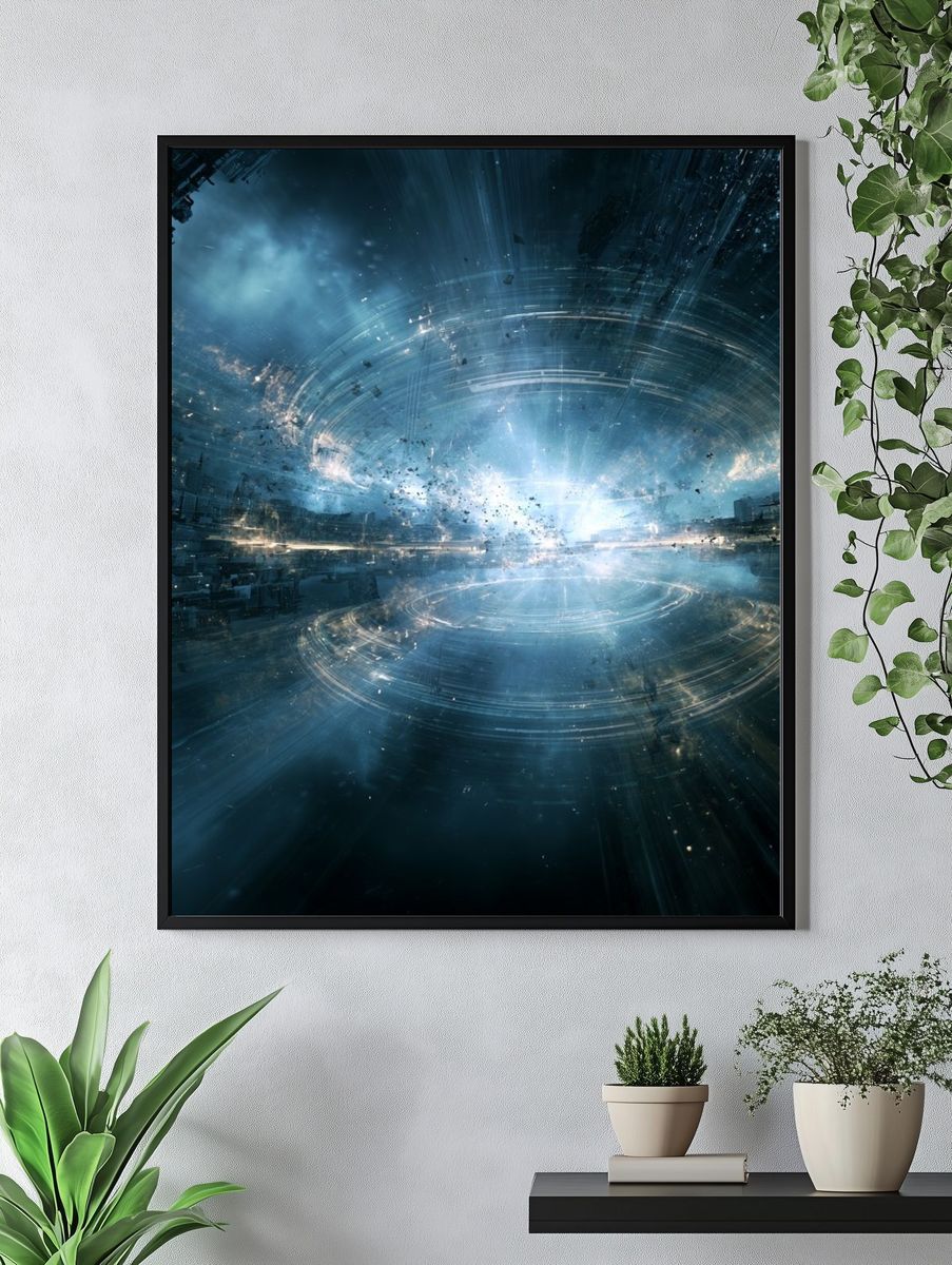 Cosmic Portal Abstract Print. — room view 4