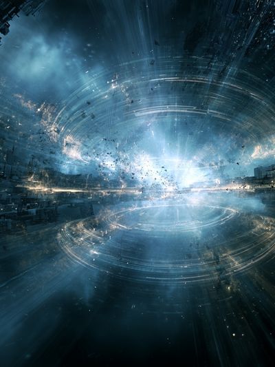Cosmic Portal Abstract Print. poster