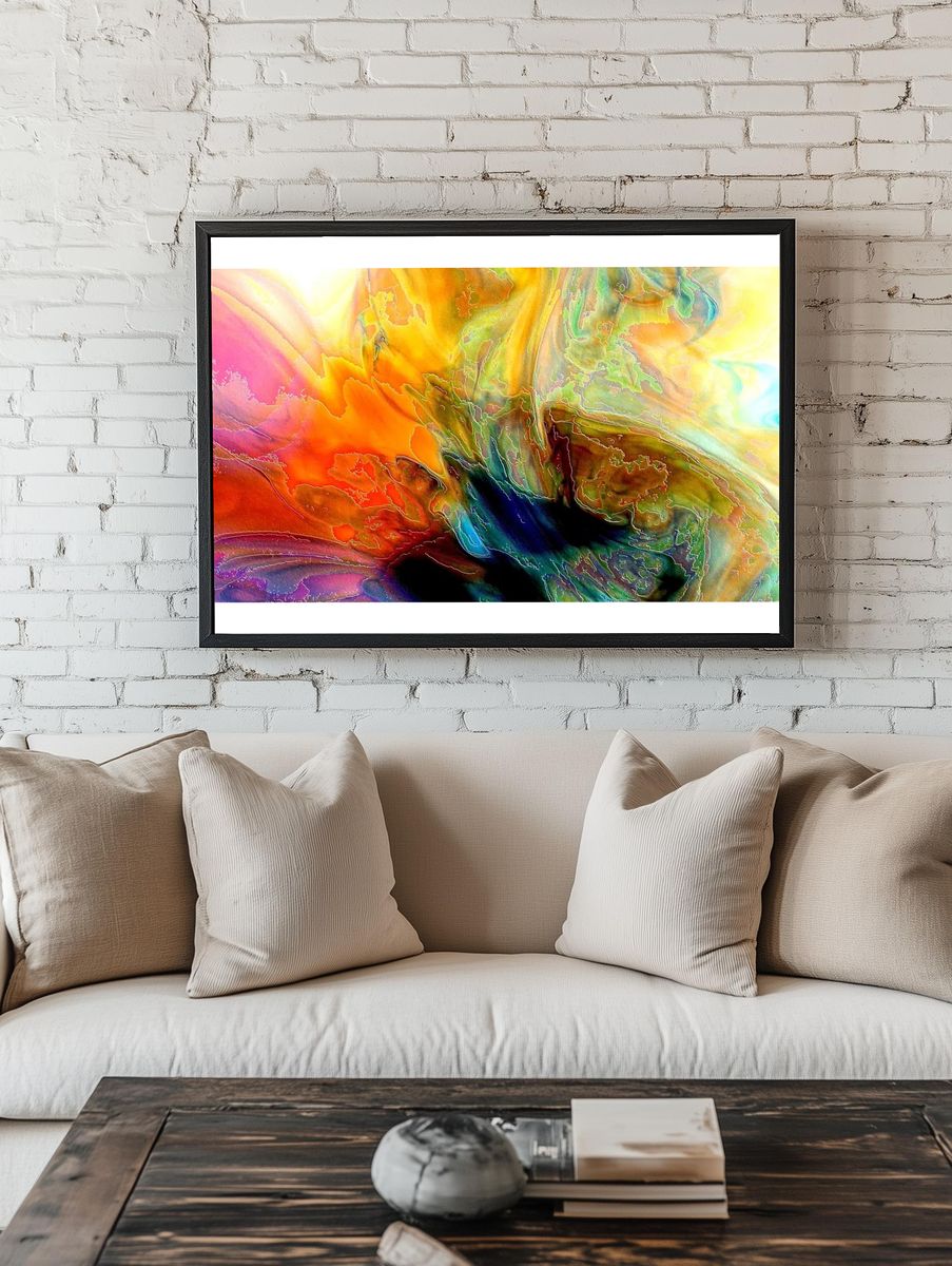 Free abstract watercolor background image room preview