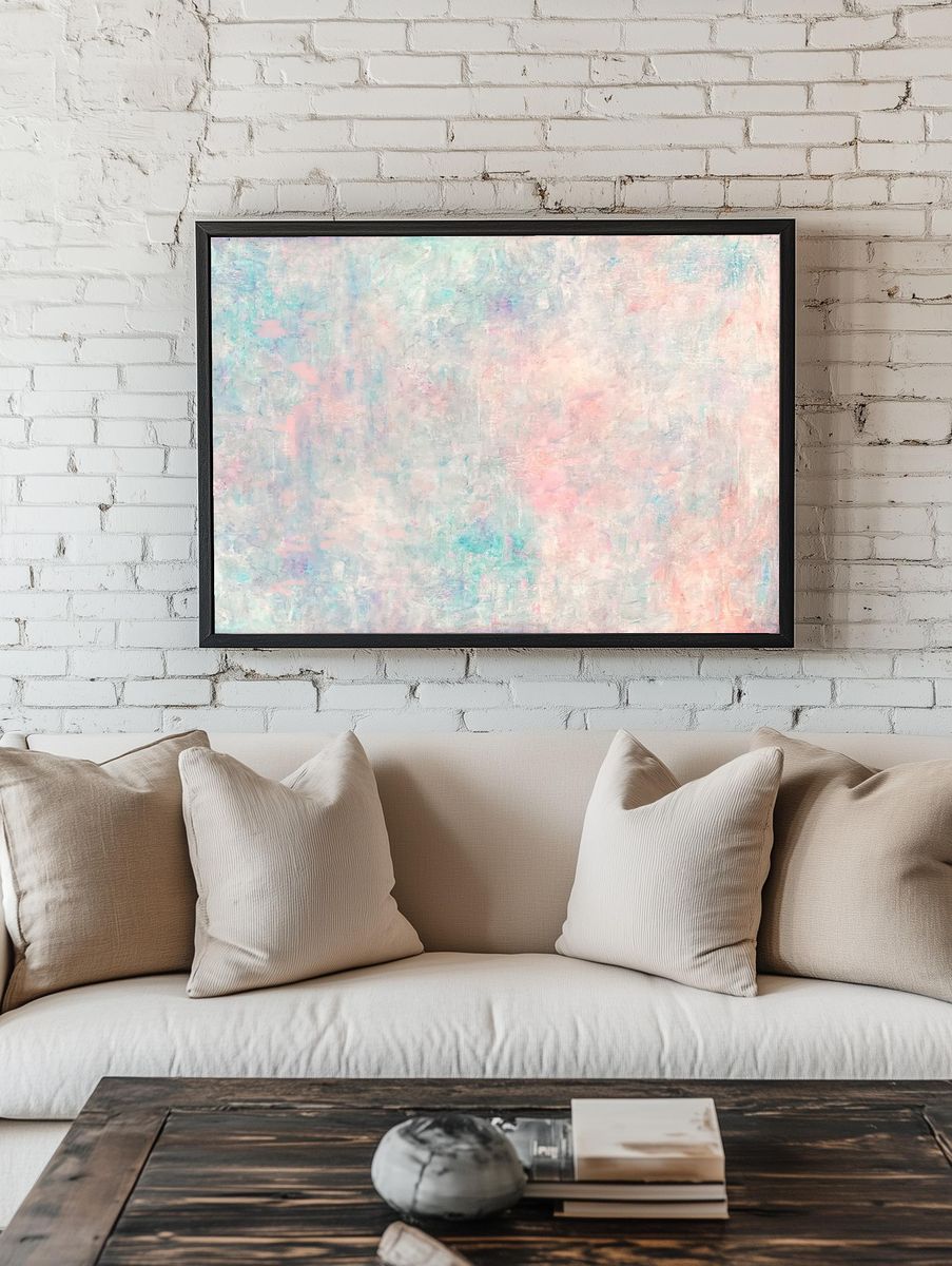 Pastel grungy concrete wall background room preview