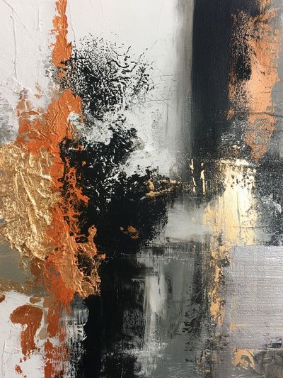 Copper Noir Abstract Poster. poster