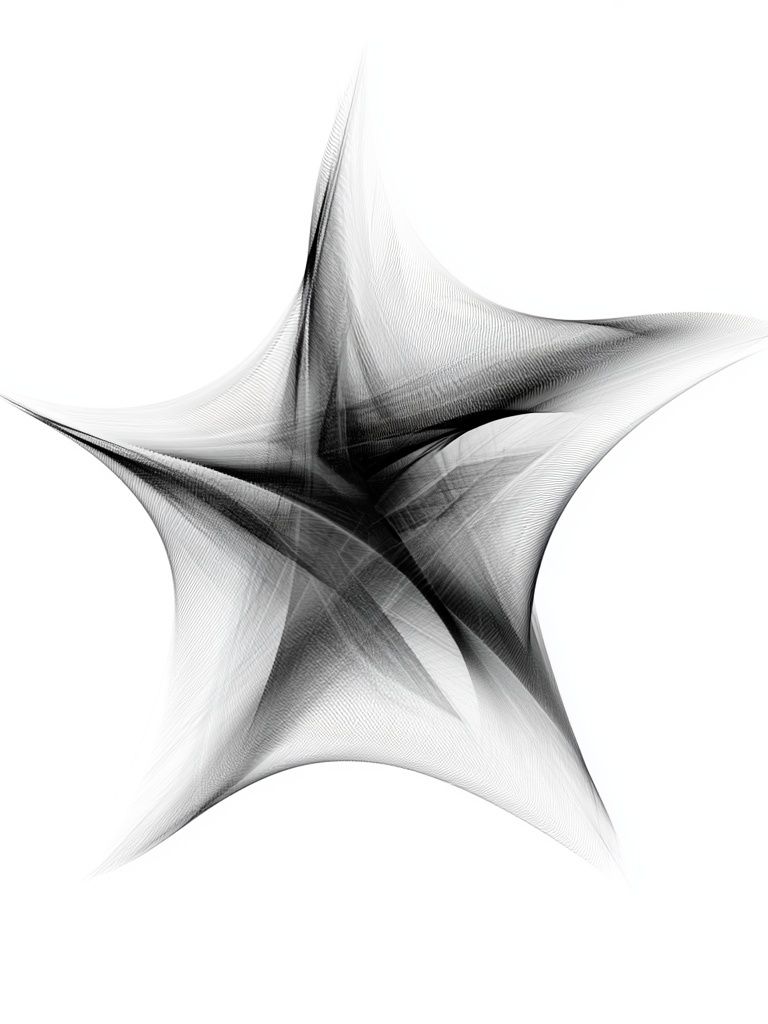 Monochrome Starburst Abstract Poster. poster — abstract art