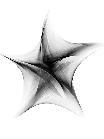 Monochrome Starburst Abstract Poster. poster
