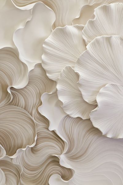 Ivory Flow Abstract Poster. poster