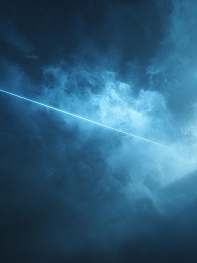 Blue Light Beam Abstract Poster. poster print