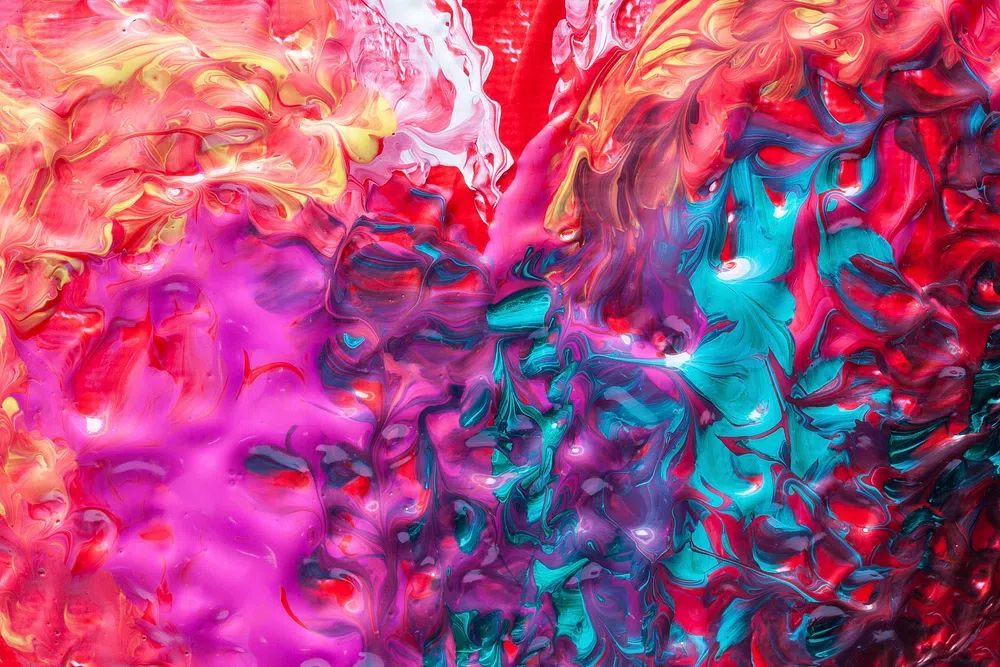 Abstract liquid paint, free public. poster — abstract art